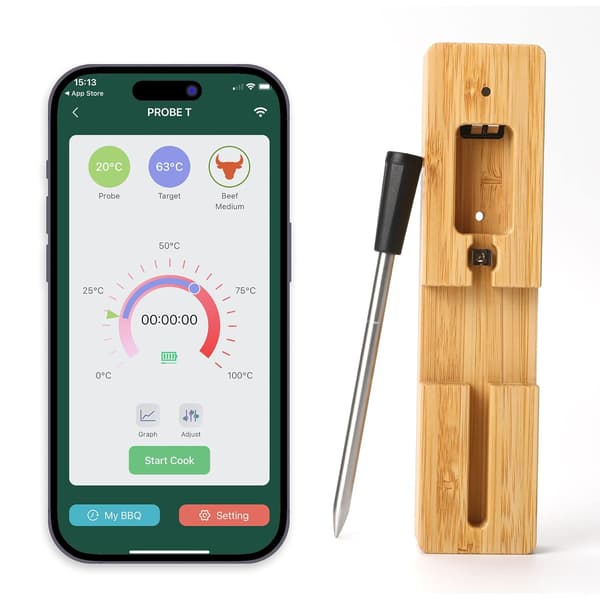 Trådløst kødtermometer Bluetooth-forbindelse og IPX7 vandtæt Perfekt grilltilbehør