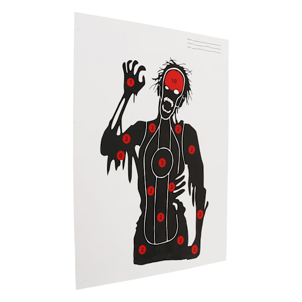 10 st skjutmål i papper, bågskyttepapper, pilbågsjakt, skyttetillbehör 45x32cm Zombie Skull