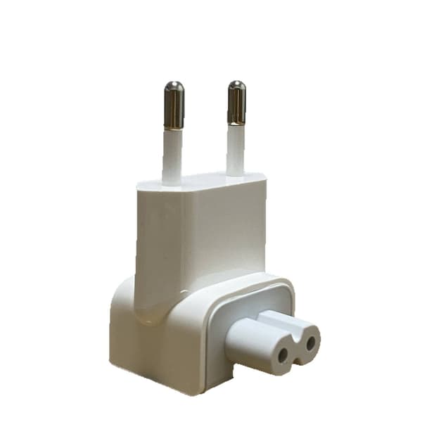 2 stk. adapter europæisk rejseopladerkonverter reserveforbindelse udskiftningsstik til Apple Macbook iPad iPhone strømadapter osv.