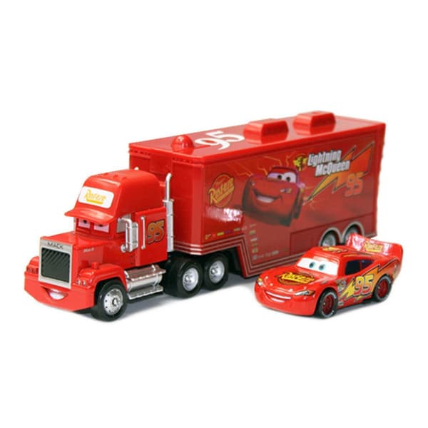 2 stk Chick Hicks Lynet McQueen Onkel Container Lastebil 1 til 55 Støpt Metall Modell Bursdagsgave Leketøy for Barn