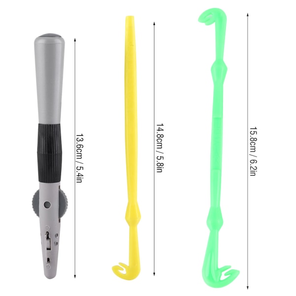 Manuell fiskekrok Tier Line Tying Tool med Sub line  Enkel&Dubbel krok snabb knut tyer verktyg