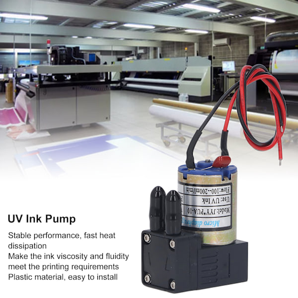 UV-blækpump 3W Hurtig Varmeafledning Lille Printer Blækpump Udskiftning til Crystaljet DC24V