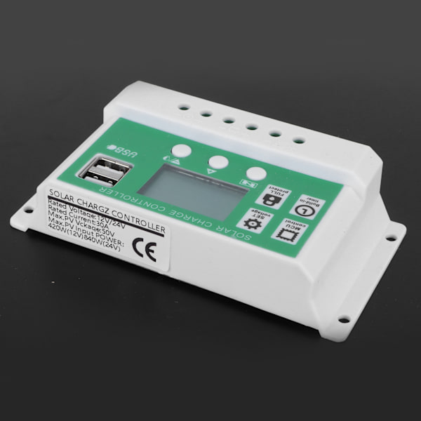 30A 12V 24V LCD Aurinkoenergian Lataussäädin Aurinkopaneeli Akun Säädin Kaksois-USB-Ulostulolla