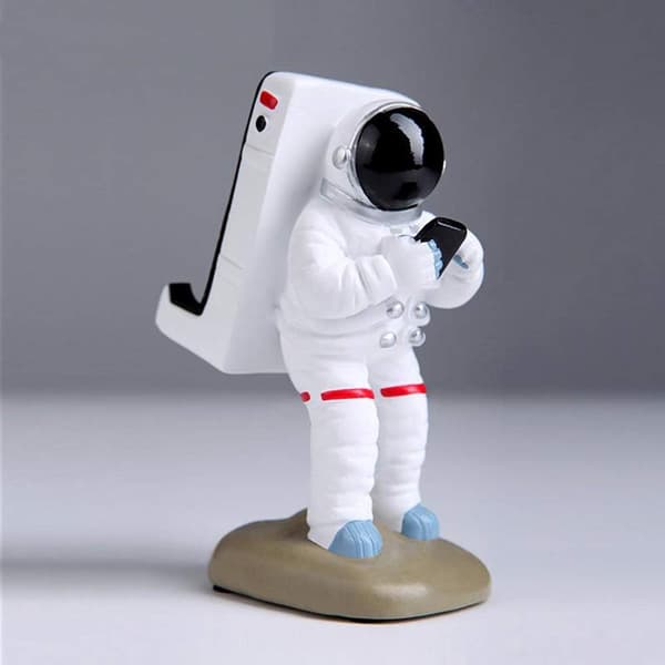 Opgraderet Astronaut-stil Resin Mobiltelefonholder til iPhone Tablet PC Skrivebordsmontering