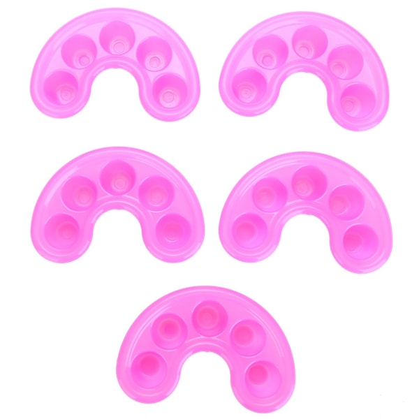 5 stk. Negle UV Akryl Gel Fjernelse Skål Fem Huller Soak Off Finger Skål Fade