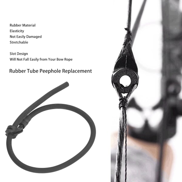 2PCS String Peephole Gummirör Dra Tråd Peephole Siktningstillbehör för Compoundbåge
