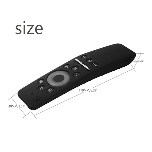 Silikonebeskyttende cover til Samsung Smart TV-fjernbetjening BN59 01259E 1259B 1312A 1312B Sort