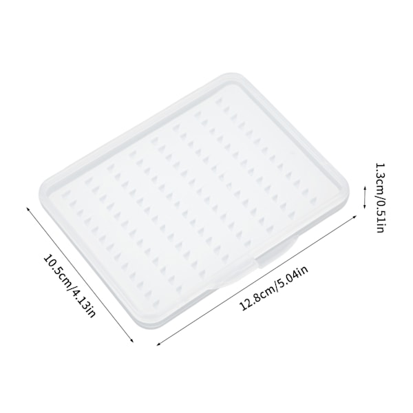 Fluefiskeboks Svamp Vanntett Fluefiskeboks Transparent Lokk Fluefiske Agn Boks For Fiskeutstyr M