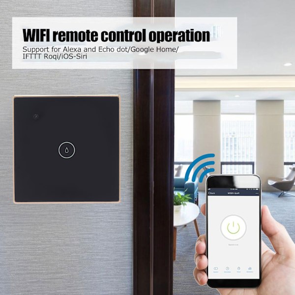 Trådlös Ljusbrytare 1‑Gang 20A Zigbee V3.0 Touchkontroll Väggpanel EU 95‑250V/AC