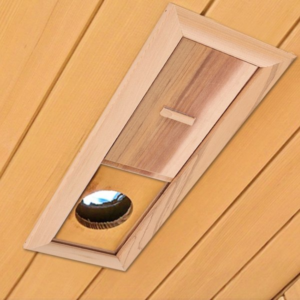 Sauna Luftventil Trä Justerbar Galler Ventilationspanel
