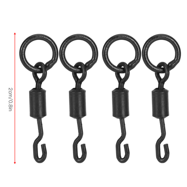 60 stk. Universal Spinner Swivels Connector Enkeltkrog Hurtig Skift Karpefiskeri Tilbehør