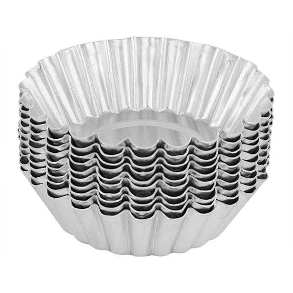 10 stk. ægtetartforme i aluminiumlegering, bageværktøj, 70 mm bageform, køkkenbagværk