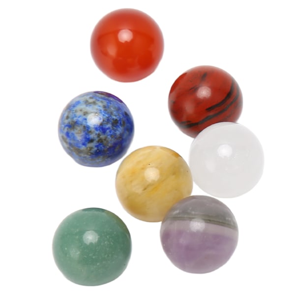 7 Chakra Stones Set Purify Negative Energy Round Healing Stones with Charging Plate for Beginners Professionals