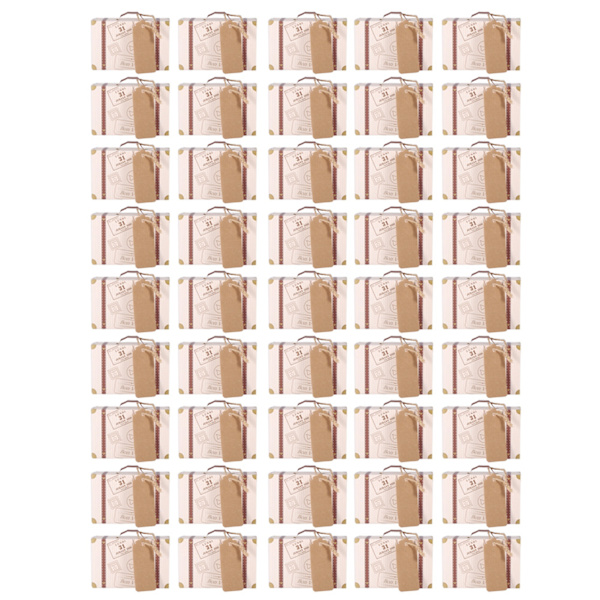 50 st/set Ny Mini Resväska Elegant Bärbar Kartong Godis Presentask Bröllop Fest Födelsedag