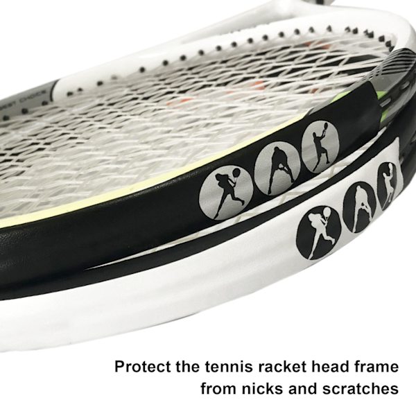 Tennis Racket Head AntiScratch Tape Racket Head Frame Guard PU Protective Sticker(Vit )