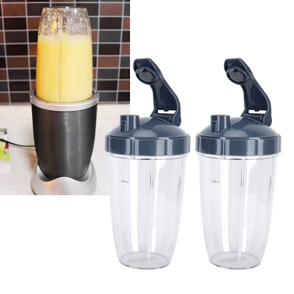 24OZ Transparent Blender Cup Container Lid Set Replacement Fit for 600W/900W Juicer