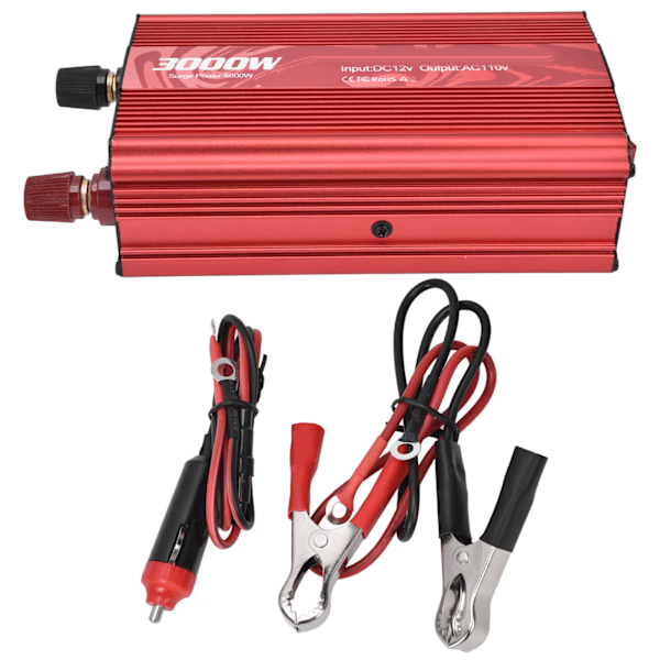 DC till AC-omvandlare Aluminiumlegering Smart Repair Sinusvåg Power Inverters 3000W 12V till 110V