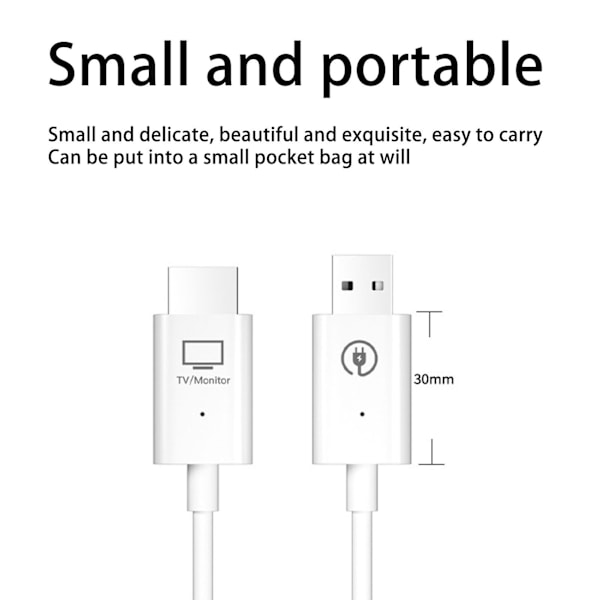 Trådløs HD-sender og -modtager-sæt understøtter 1080P Dual Mode Plug and Play HD Dongle-adapter til bærbare computere Streaming Video