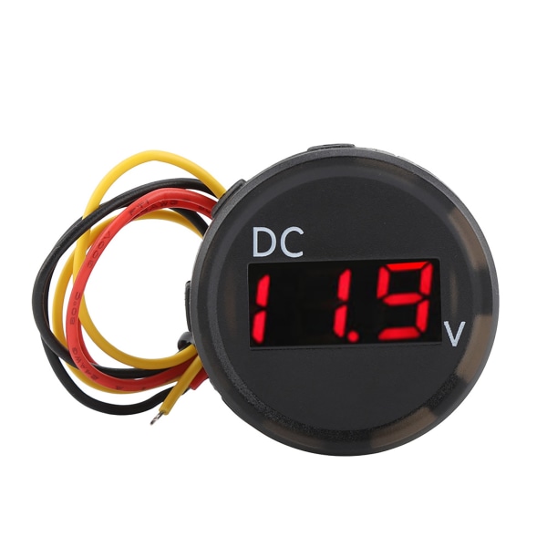 DC 0-100V Digital Voltmeter Voltmeter LED Panel Display for Bil Motorsykkel Vanntett