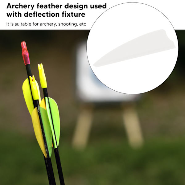 50 st fjäderfletching lättviktspilfjädrar DIY pilfjädrar för utomhusbågskytte vit