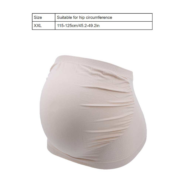 Maternity Bælte Åndbar Abdominal Graviditetsstøtte Bælte Blød Maternity Belly Brace Hudfarve XXL