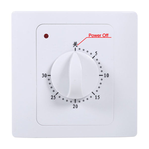 1 stk AC 220V 10A 30 min elektrisk tid nedtelling digital tid plugg timer bryter kontroll stikkontakt