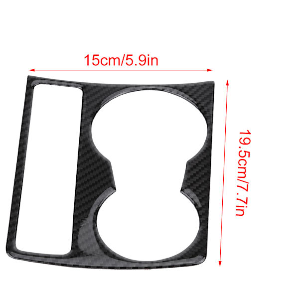 Kolfiber Bil Centerkonsol Vattenkopp Hållare Panel Omslag Trim för Audi A4 B8 A5 2009-2015