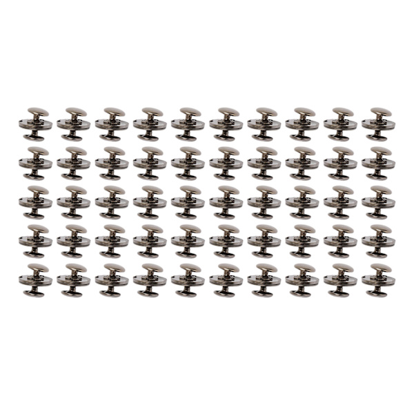 50 sæt magnetiske knaplåse 18x2mm tynde højhårdhedslegerings magnetiske lukninger pung hardware til tøj sølv sort