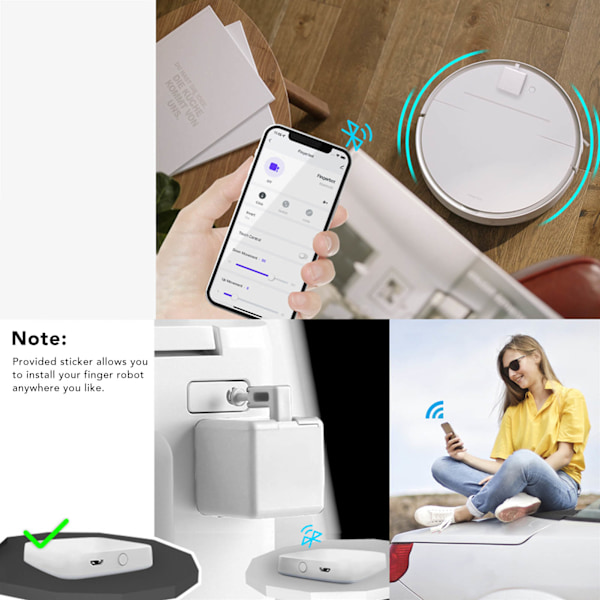 Bluetooth-styrd knapp för Tuya-app, tidsinställd fjärrkontrollknapp, fingerrobot för hemmet