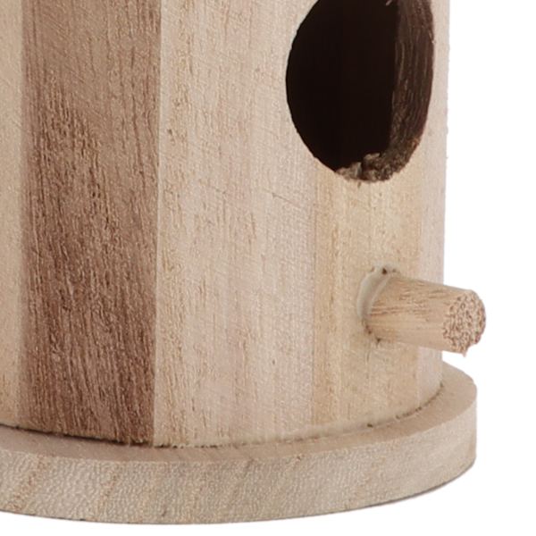 Ripustettava pyöreä linnunpönttö Puinen DIY pyöreä linnunpönttö ulkokoristeisiin Pieni koko 5 köydellä