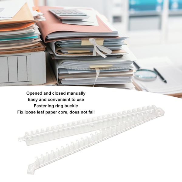 10 st bindande ryggar plastspiralspiral 26 hål 100 ark kapacitetsremsa för lösblad