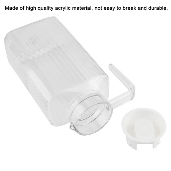 1800ml Akryl Transparent Saftflaske Stribet Vand Iskolde Saftkande med låg til Bar Hjem