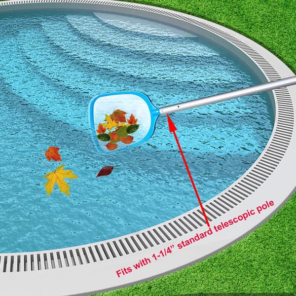 Pool Spa Bladskimmernet med Ultrafint Net 4 Tommer Dyb Lomme til Nedgravede Poolrester