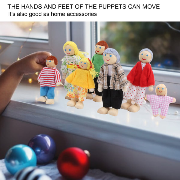 Familjdocka figurer tall miniatyr människor leksaksset prydnad pedagogisk dockhus tillbehör#1