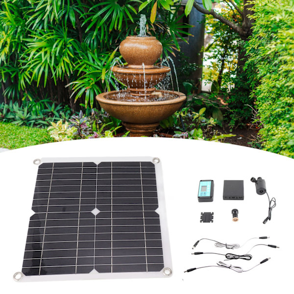 Aurinkopaneelinen vesipumppu 50W aurinkopaneeli 22W vesisuihkupumppu akkukotelolla Ajastinohjain DC12V