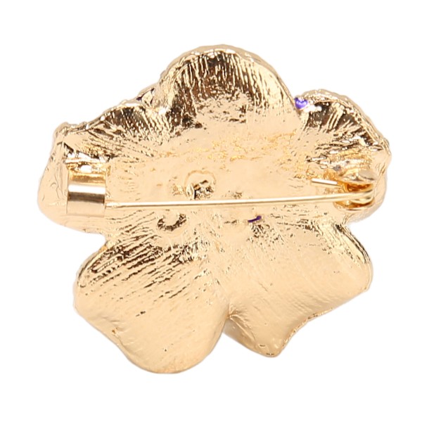 Elegant blomma brosch pin strass kronblad kläder accessoarer blomma brosch pin blåaktig lila