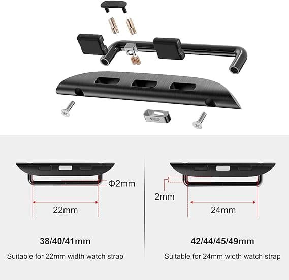 Urremforbindere Erstatningsled Tilbehør til Apple Watch 38 40 41mm 10-pak Sølv 38/40/41mm