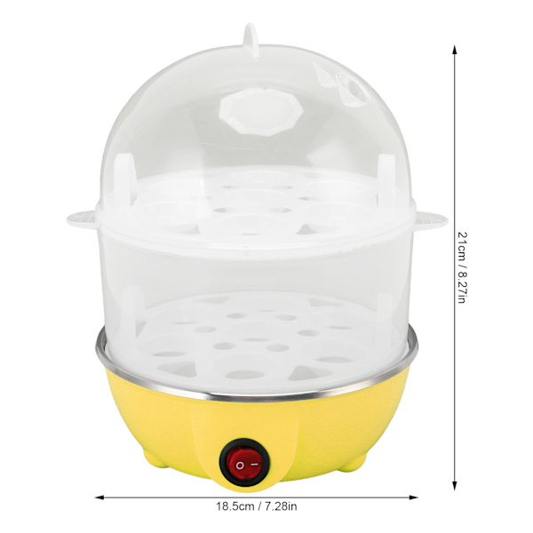 Hjemme Egg Cooker 350W 2 Lag 14 stk Egg En Gang Auto Power Off Safe Durable PP Egg Boiler Med Målekopp for Hjem