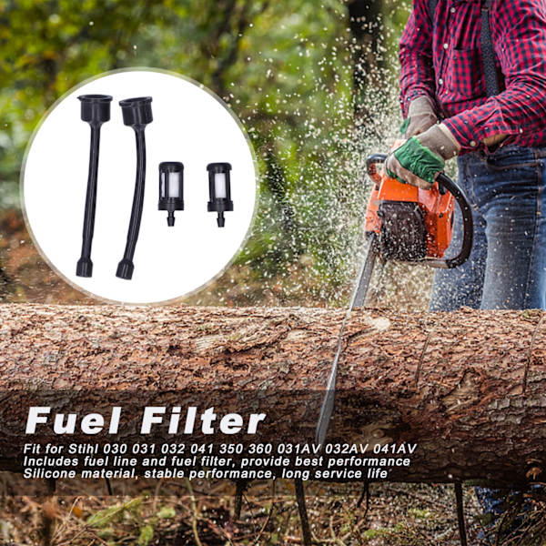 Brændstofledning Brændstoffilter Sæt Passer til Stihl 030 031 032 041 350 360 031AV 032AV 041AV