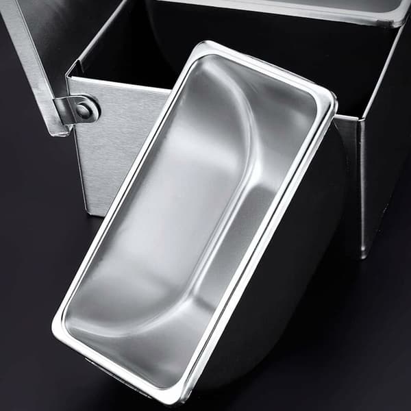 Sett med 6 krydderbokser i rustfritt stål 304, 600 ml, 45,5x15x9 cm