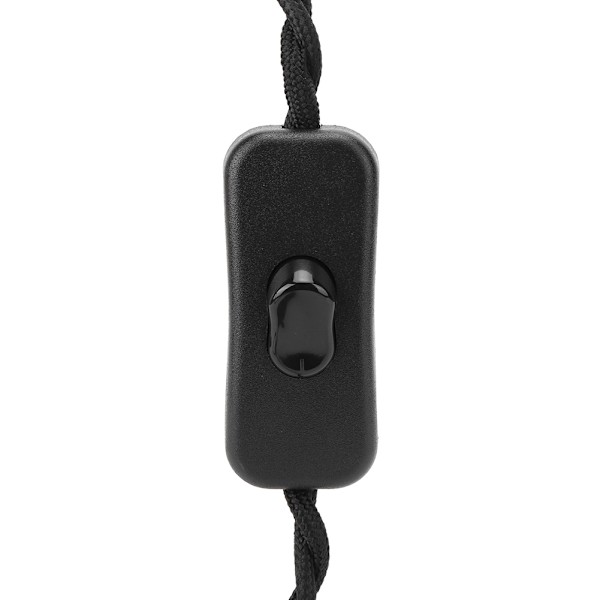 Retro Stil TwistedPair Lampsladd Kabel med Strömbrytare Tillbehör för Glödlampa EU-kontakt 250V (Knappsladd)