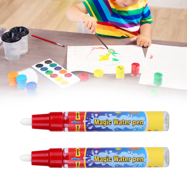 2st/ set Baby vatten målarpennor Ritning penna för barn Magic målning matta bok barn present