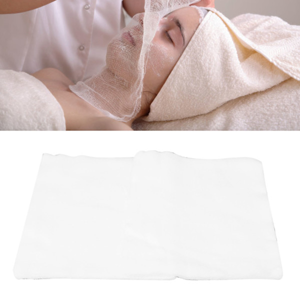 100 st engångs ansiktsmasker av gasväv, högabsorberande, heltäckande, andningsbar, mjuk skönhetsmask av gasväv, 23 x 25 cm