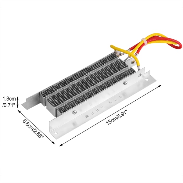 12V 400W elektrisk keramisk värmare termostatisk isolering PTC värmeelement