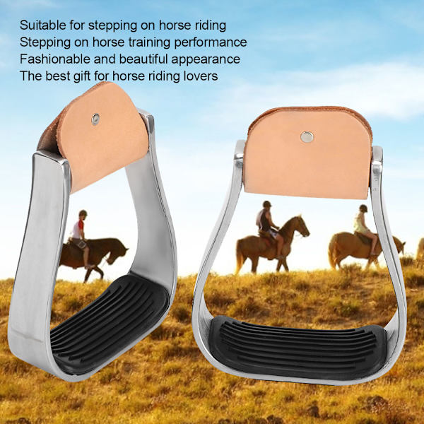 Hestesports Stigbøjler Western Hestsadel Udstyr Oversko Aluminium Polstret Western Stigbøjler