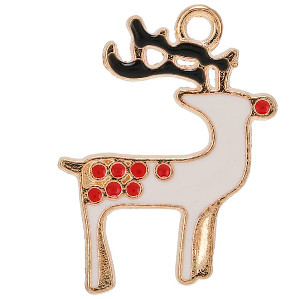 20 st julhängen Xmas hjortklocka älg emaljhänge för DIY smyckestillverkning