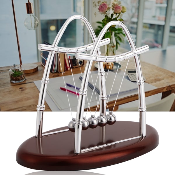 Newton's Cradle Balance Steel Balls Physics Science Pendulum Ornaments Toy Desk