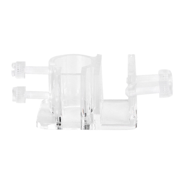 Høj transparent akryl ind og ud vandrør fiksering klemme enkelt hul til fiskebeholder akvarium 21mm
