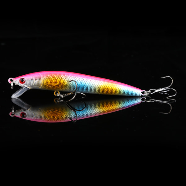 10 stk fargerike fiske lokker 95mm Crankbaits skarpe kroker agn fiskeutstyr