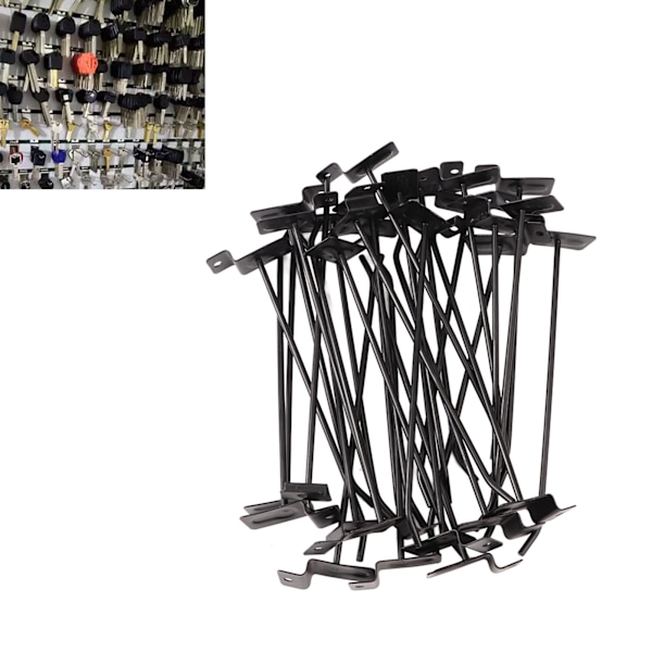 30 stk panelkroker svart slatwall-henger tykkere enkel installasjon antirust displayplugger for detaljhandel garasje